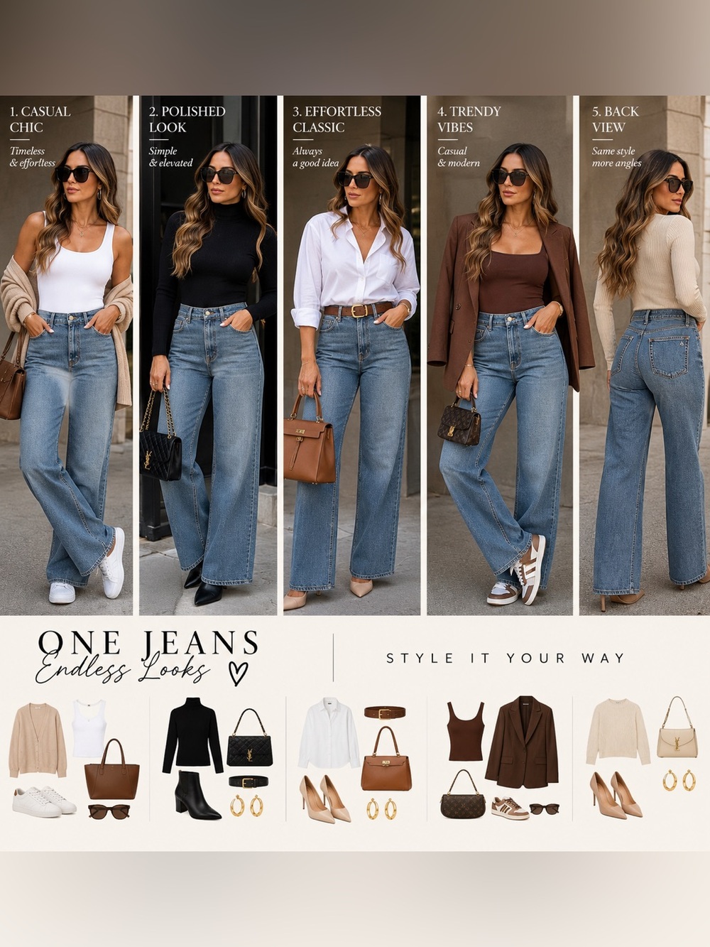 Rag & Bone Wide Leg Women Jeans - Classic Blue